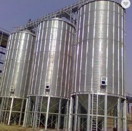 Animal Feed Stainless Steel Grain Bin Silos / Hot Galvanized Metal Grain Silo